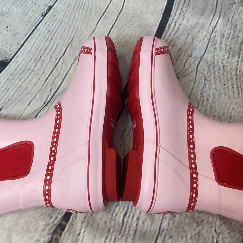 The Original Muck Boot Company Pink Red Rain Boots Girl’s Size 3 Size 4